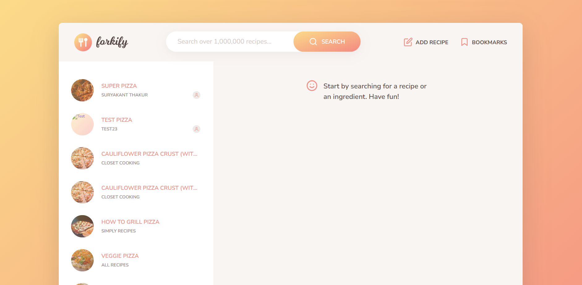 Forkify project preview