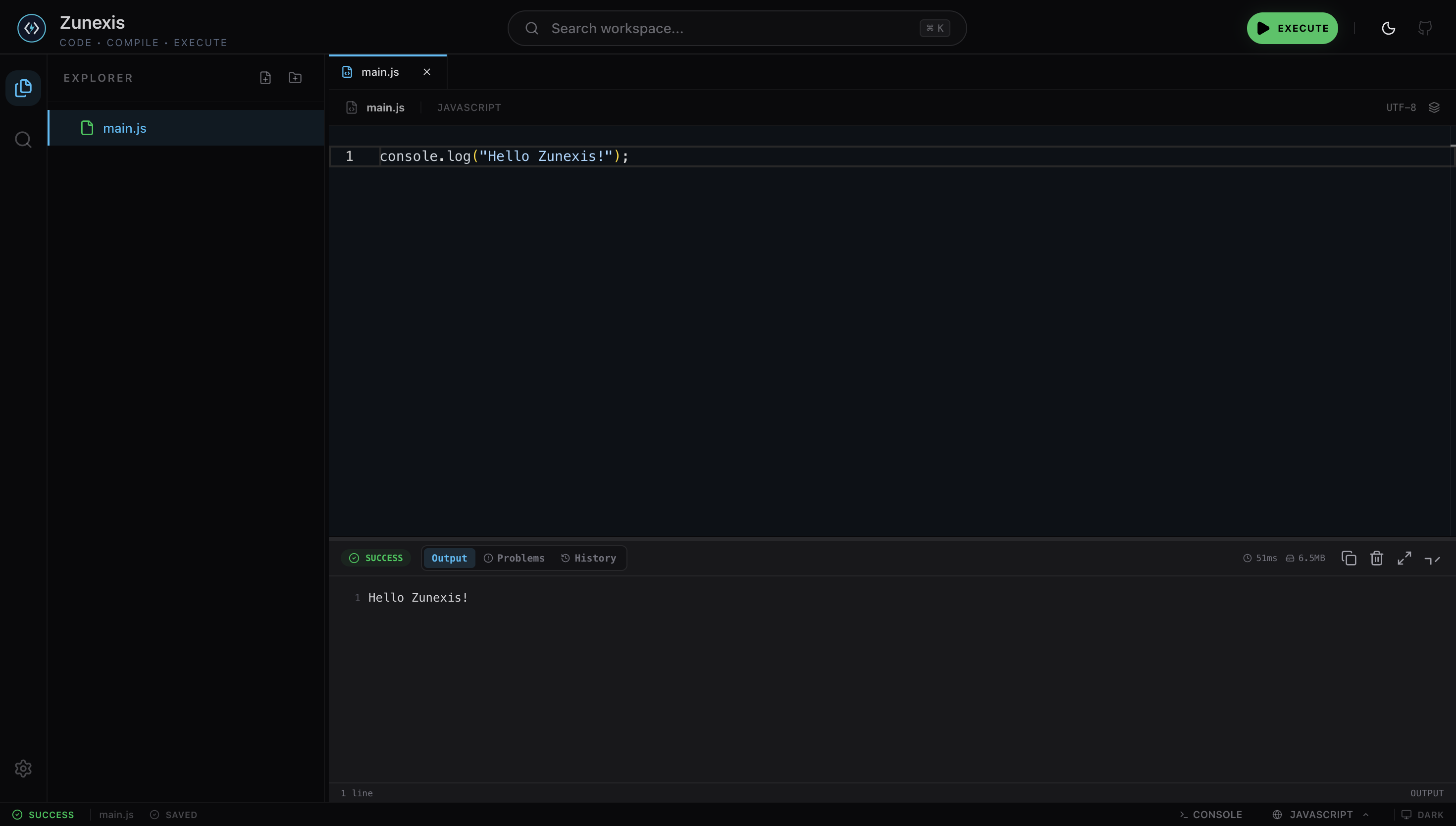Zunexis project preview